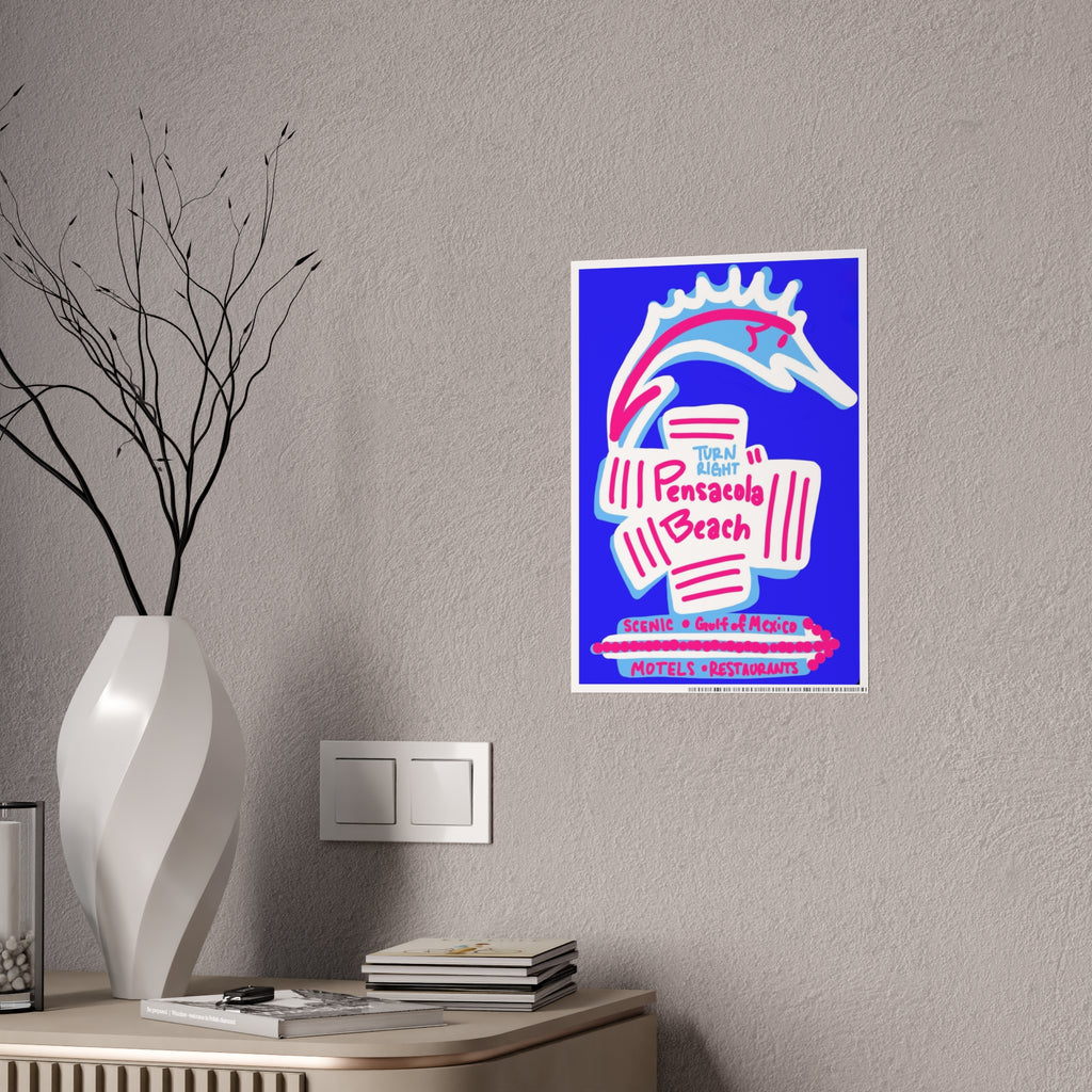Turn Right – Glossy Vintage Art Print