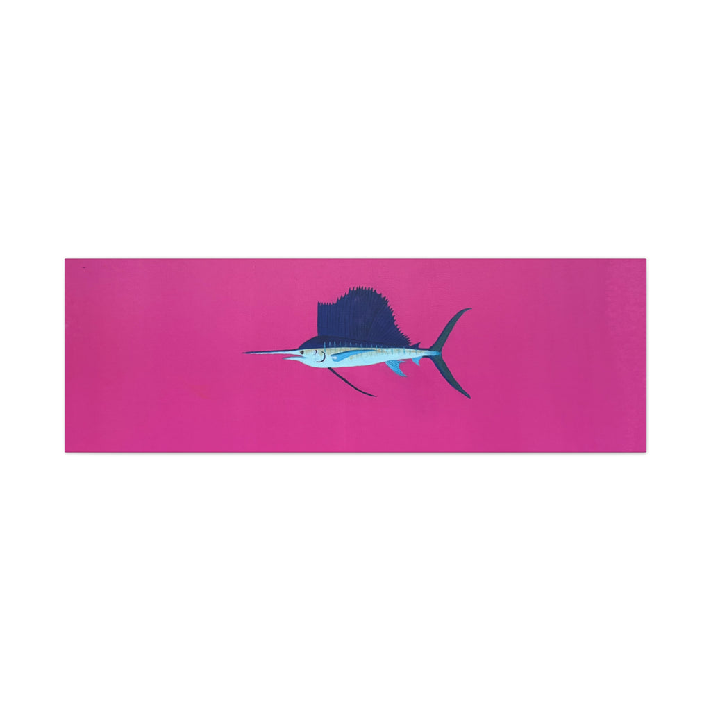 Pinky Sailfish — Pink Minimalist Acrylic Sailfish Canvas