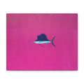 Pinky Sailfish — Pink Minimalist Acrylic Sailfish Canvas