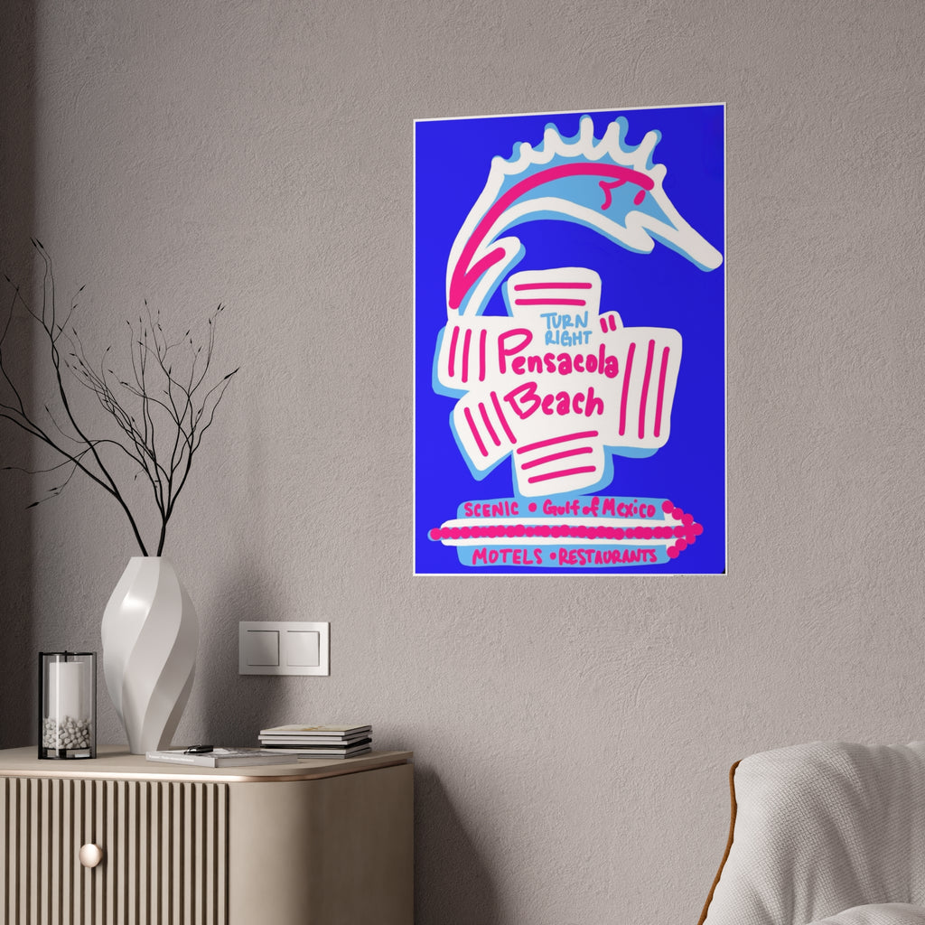 Turn Right – Glossy Vintage Art Print