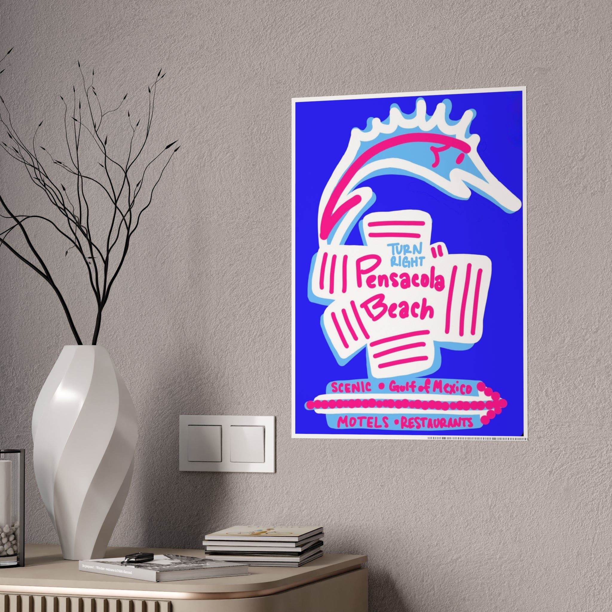 Turn Right – Glossy Vintage Art Print