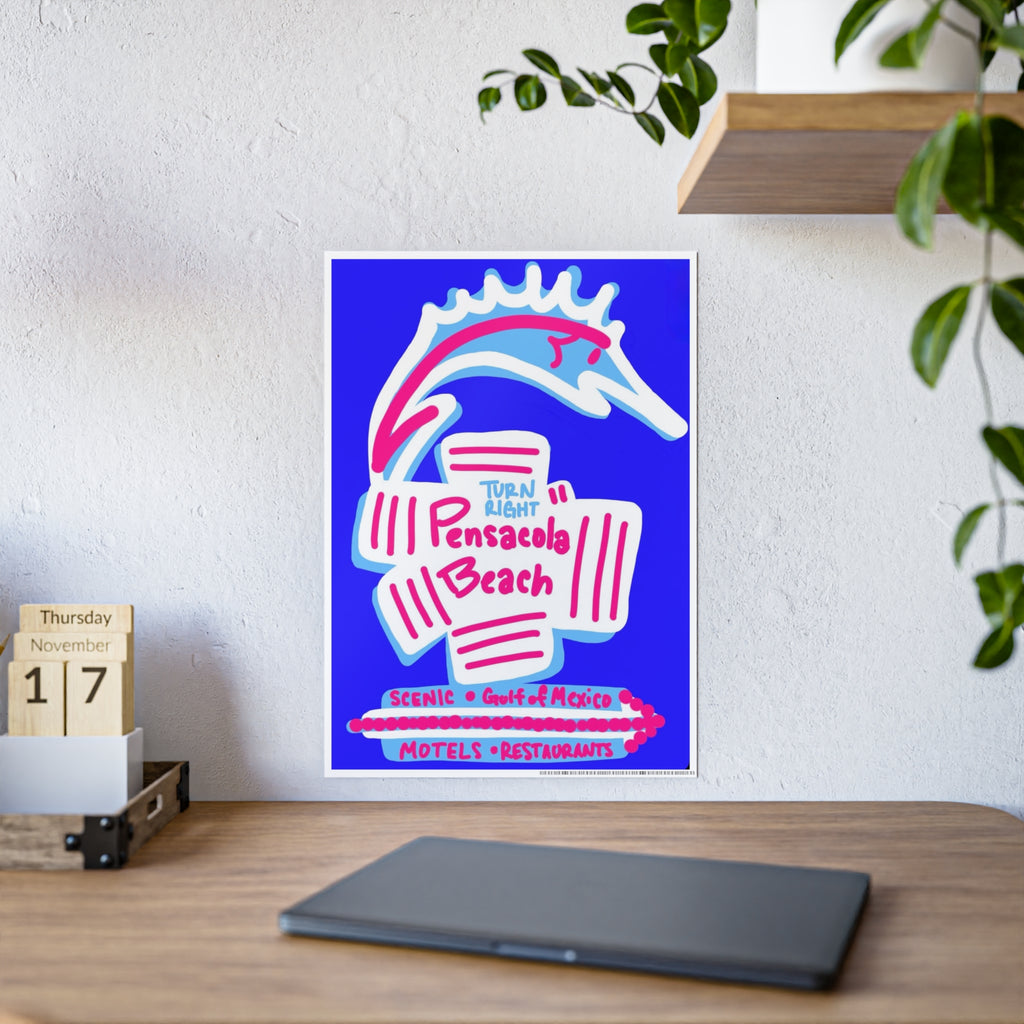 Turn Right – Glossy Vintage Art Print