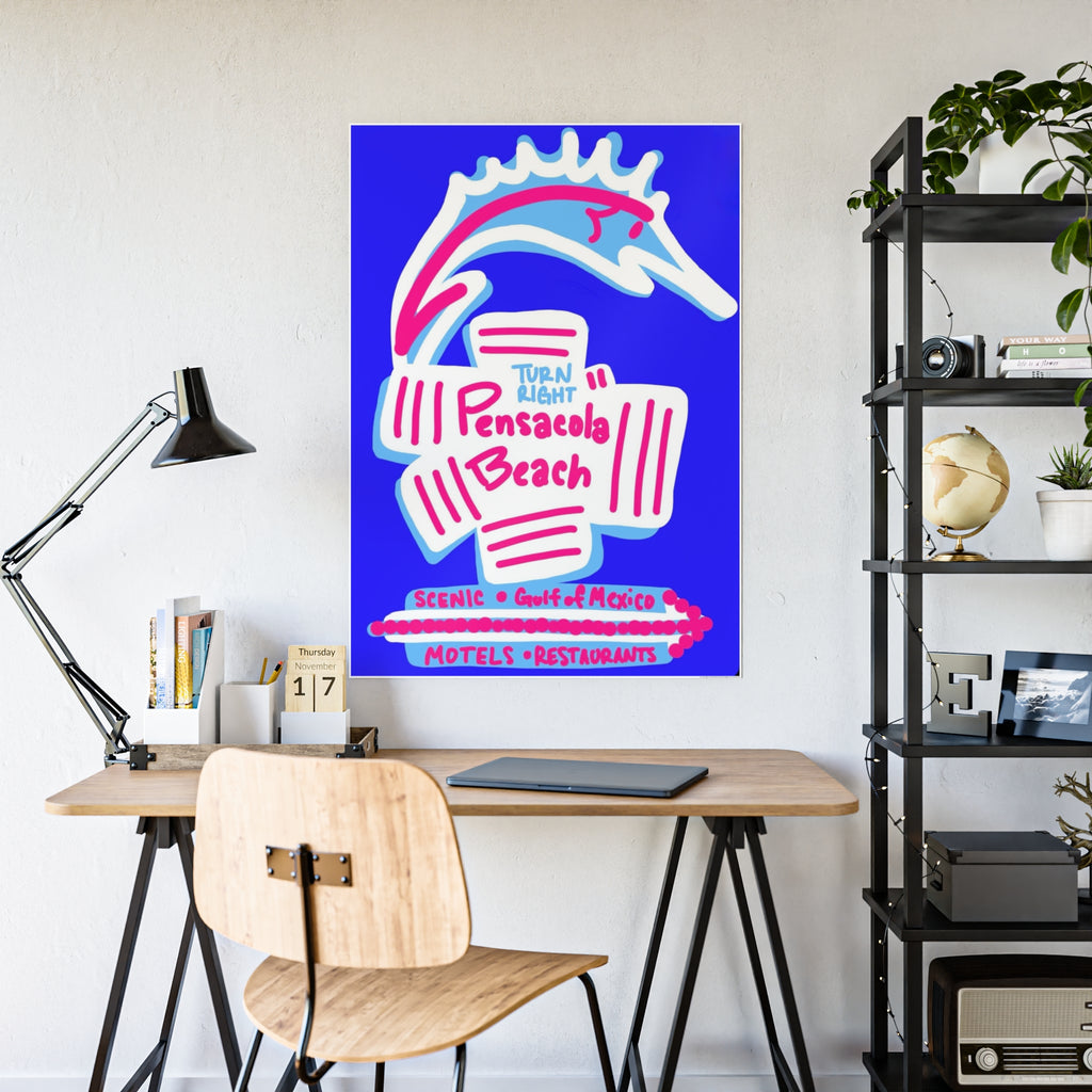 Turn Right – Glossy Vintage Art Print