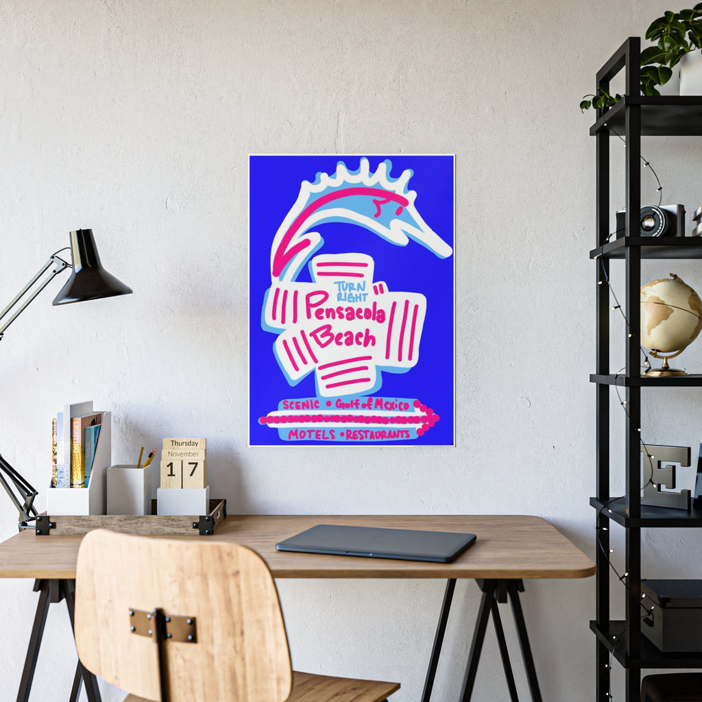 Turn Right – Glossy Vintage Art Print