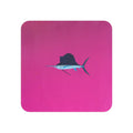 Marlin Beach Coasters (Set of 50/100) — Bright Pink Sailfish Drink Coasters